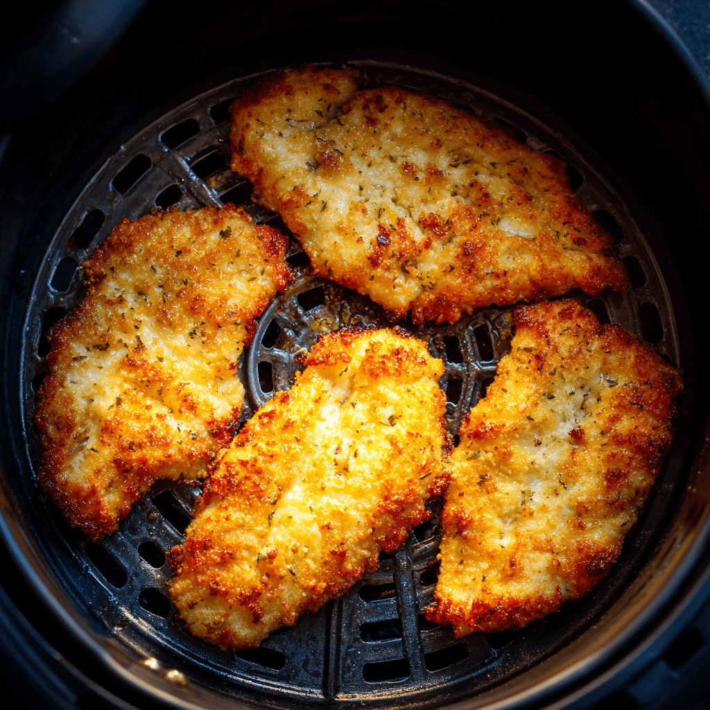 Air Fryer Golden Chicken Cutlets: 7 Secrets for Crispy Success 11 Crisping chicken cutlets inside the air fryer for a golden, crunchy finish.