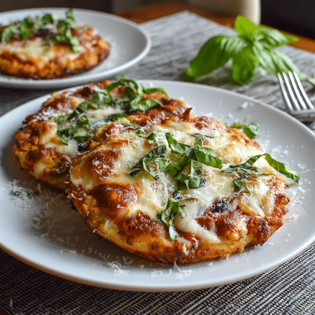 “Golden crispy Air Fryer Mini Pizza served fresh and garnished”