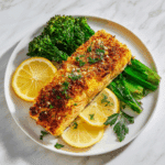 Perfectly Plated Crispy Air Fryer Salmon with Lemon and Herbs