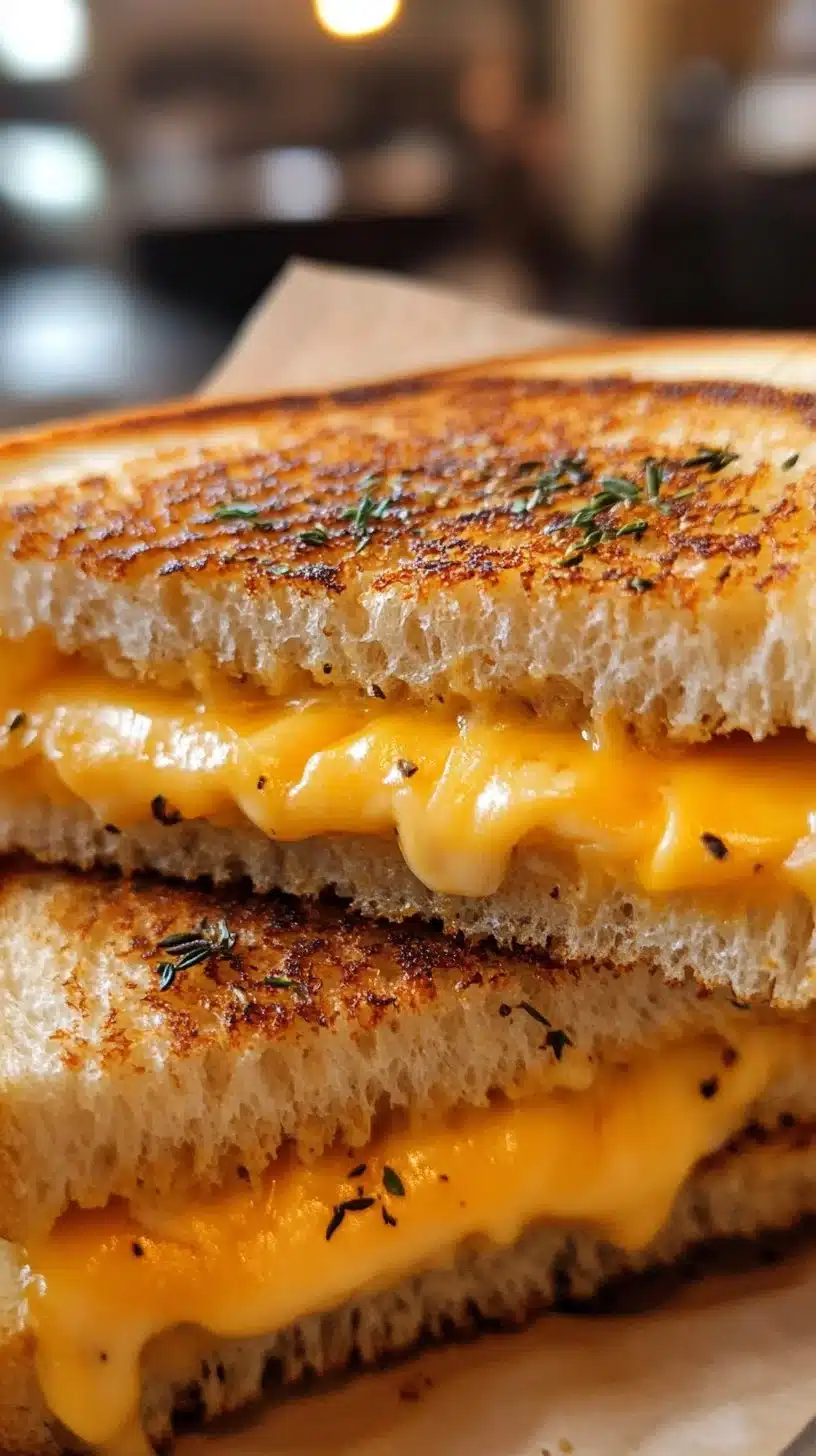 Easy air fryer grilled cheese sandwich with crispy golden bread and melted cheese