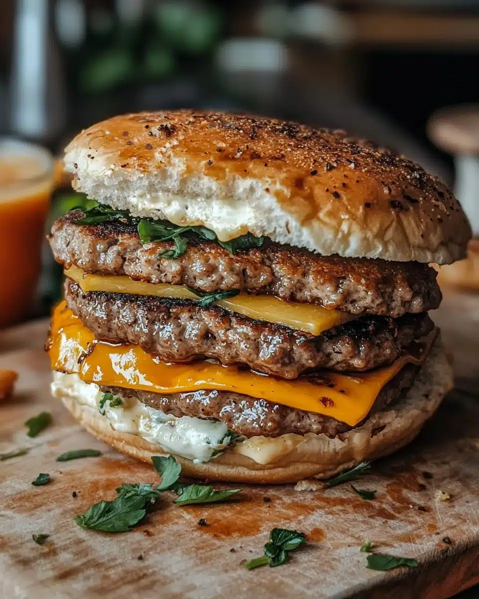 Delicious air fryer burgers cooked to perfection
