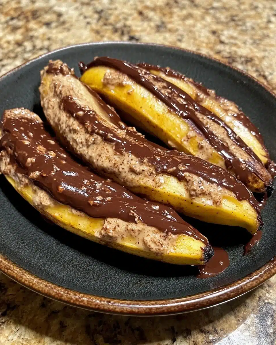 Air Fryer Chocolate-Peanut Butter Bananas