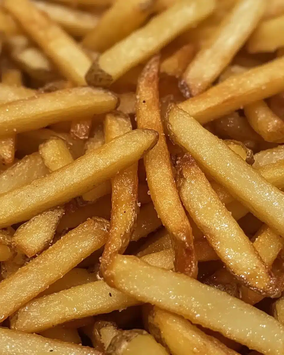 Crispy Air Fryer Shoestring French Fries served with dipping sauce