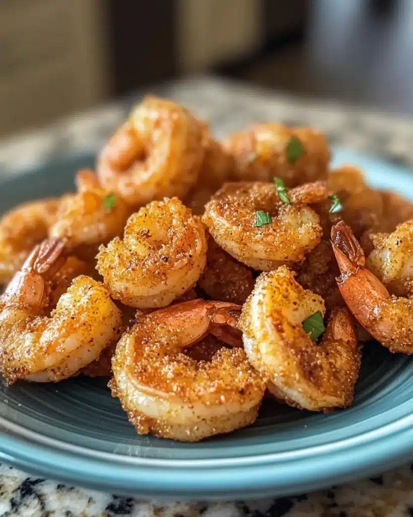 Crispy air fried shrimp served with dipping sauce