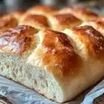 Homemade air fryer bread baked to perfection, ready to serve.