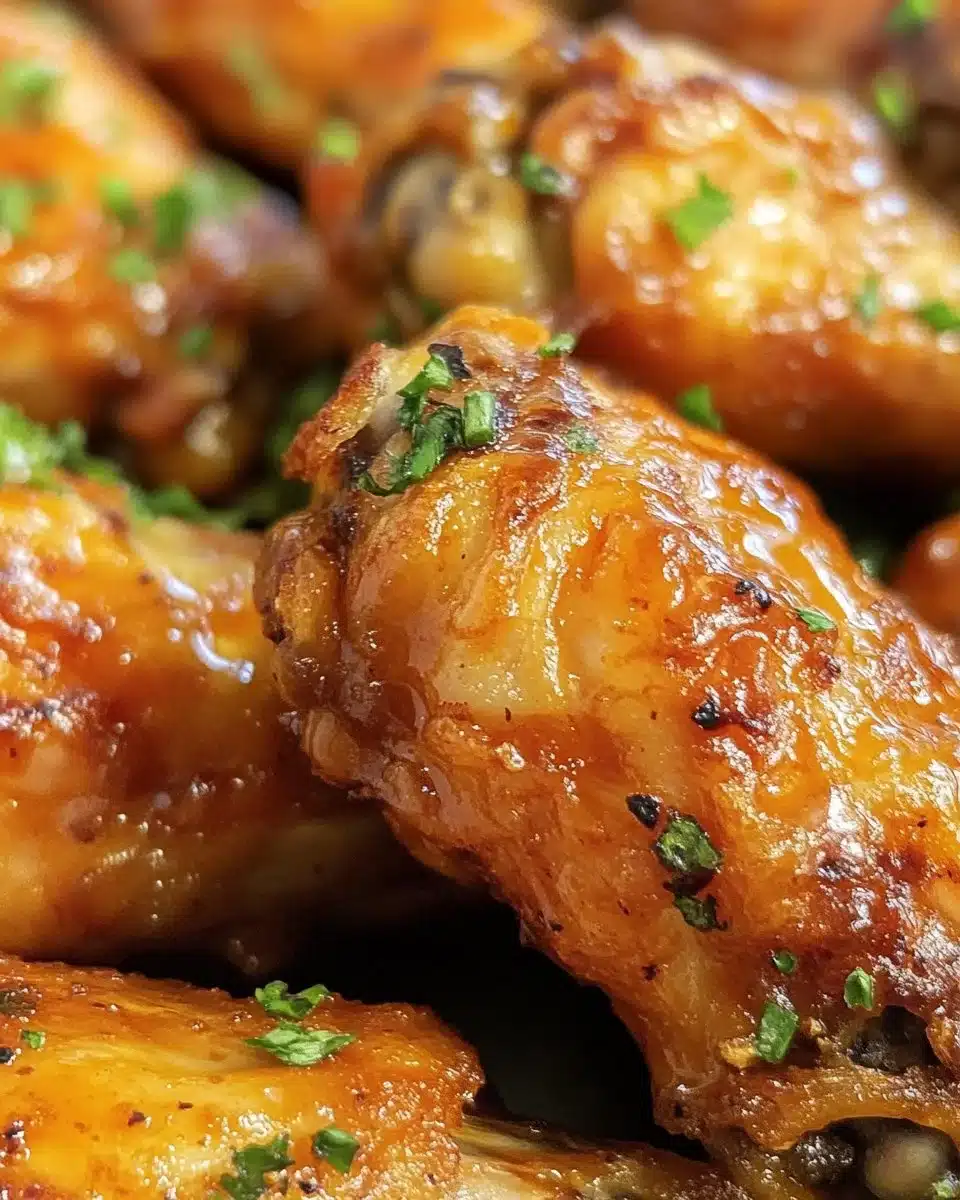 Crispy Air Fryer Buffalo Wings served with dipping sauce