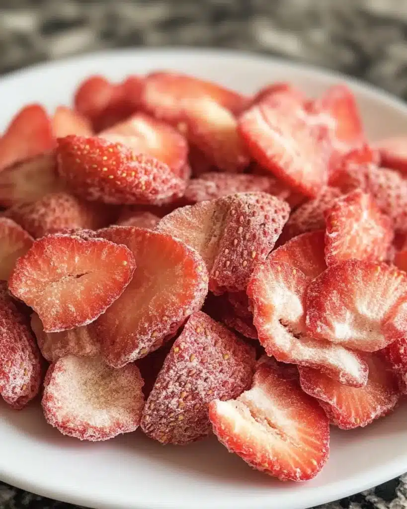Air fryer dried strawberries for a healthy snack option