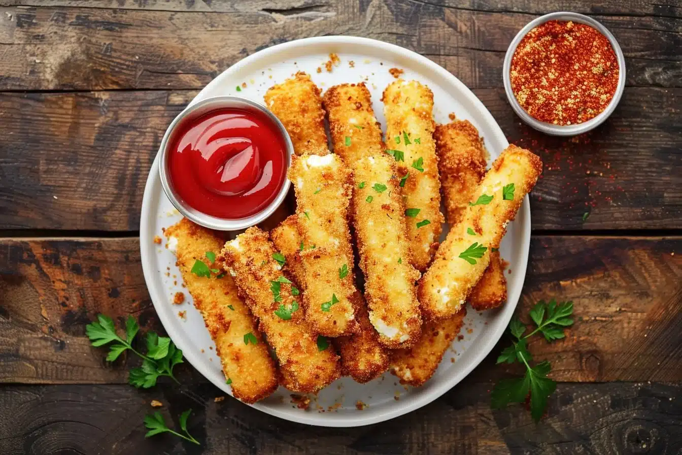 Air Fryer Mozzarella Sticks Homemade