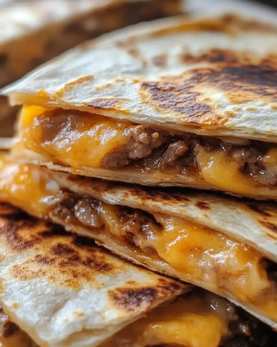 Air fryer quesadillas with melted cheese and colorful fillings on a plate