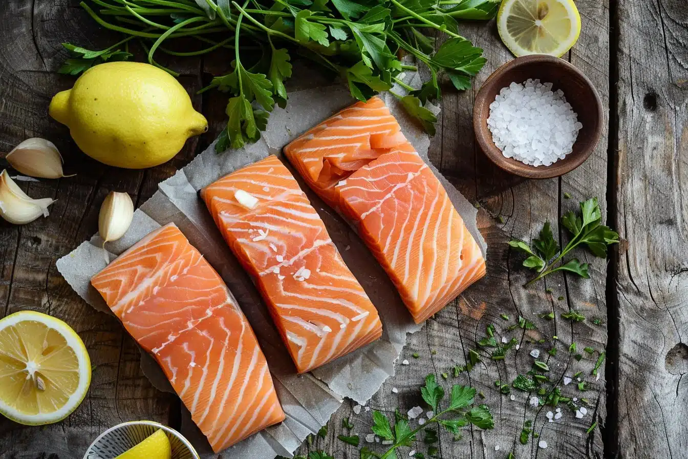 Air Fryer Salmon Bites with Lemon Garlic Butter