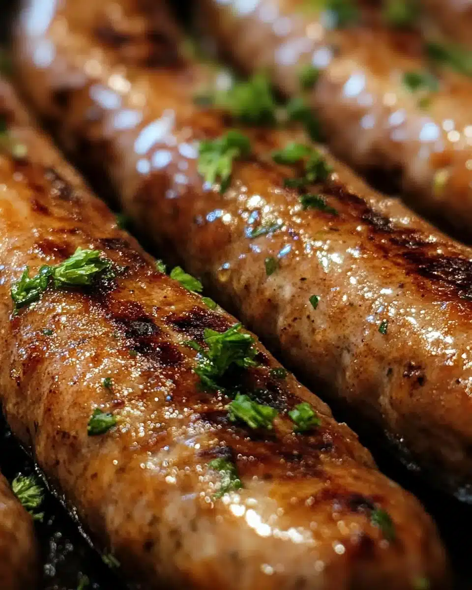 Crispy air fryer sausages cooked to perfection