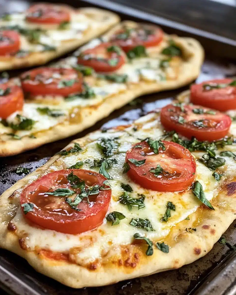Caprese Naan Pizza