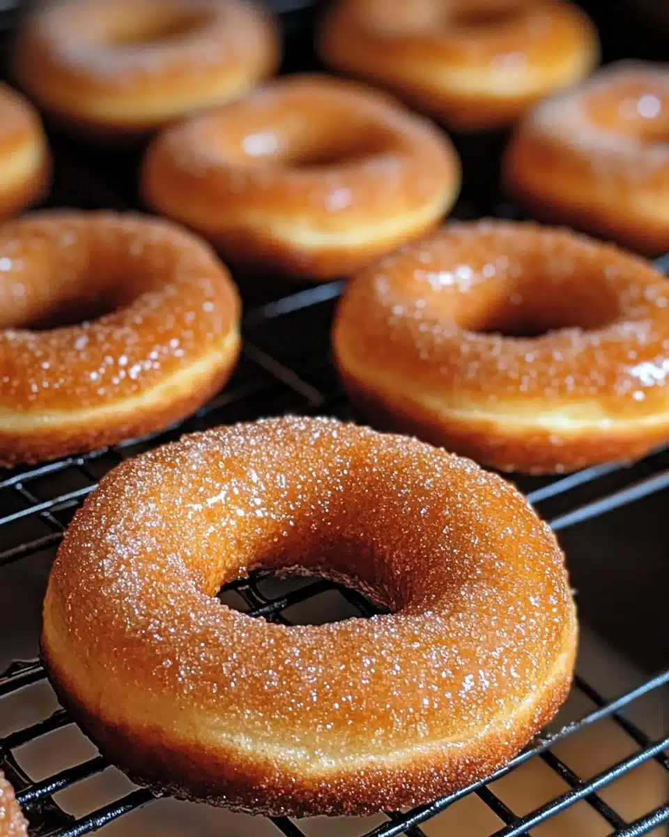 A plate of easy air fryer donuts with glaze and sprinkles.