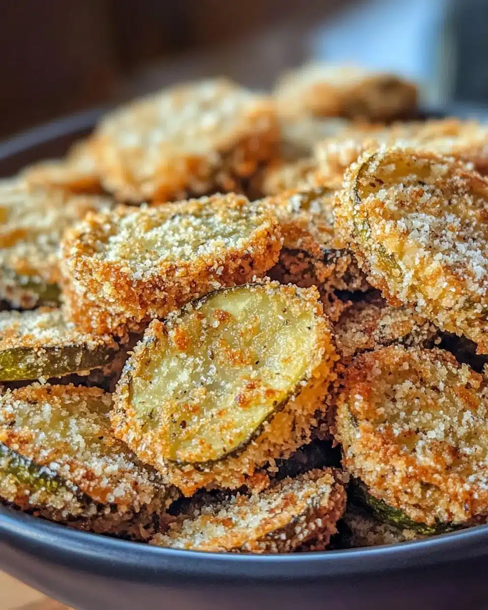 Keto-Friendly Parmesan Air Fryer Fried Pickles