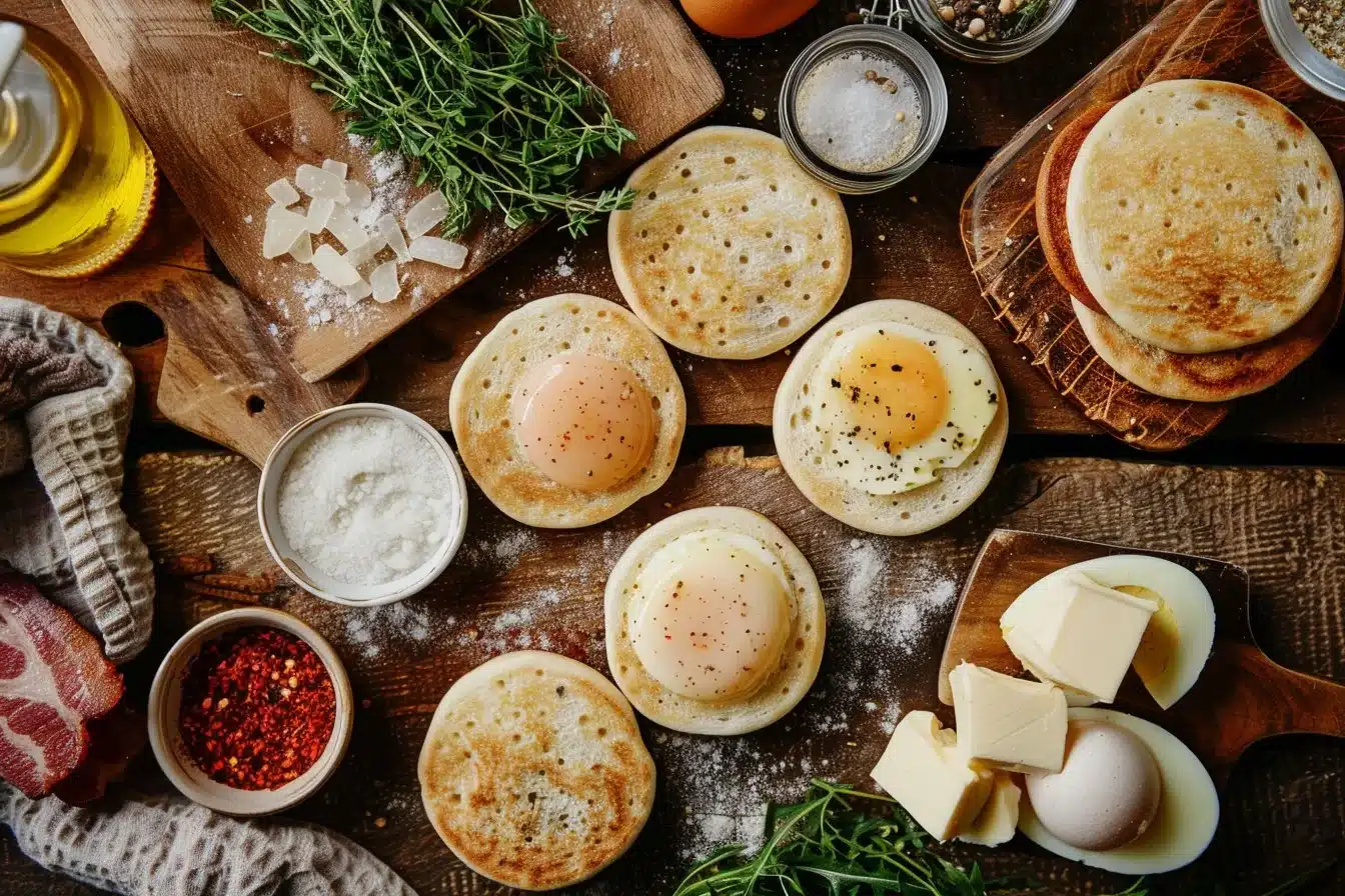 Quick English Muffin Air Fryer Breakfast Sandwiches