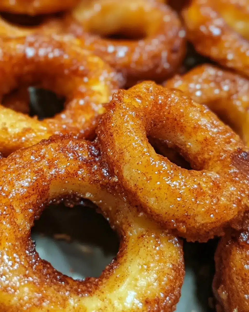 Home 18 Guilt-free air fryer cinnamon apple rings ready to serve
