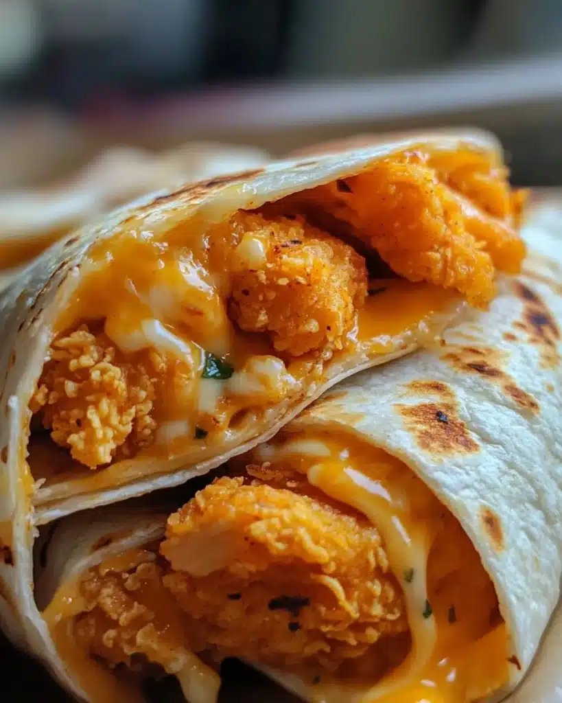 Ingredient Crispy Air Fryer Chicken and Cheese Wraps